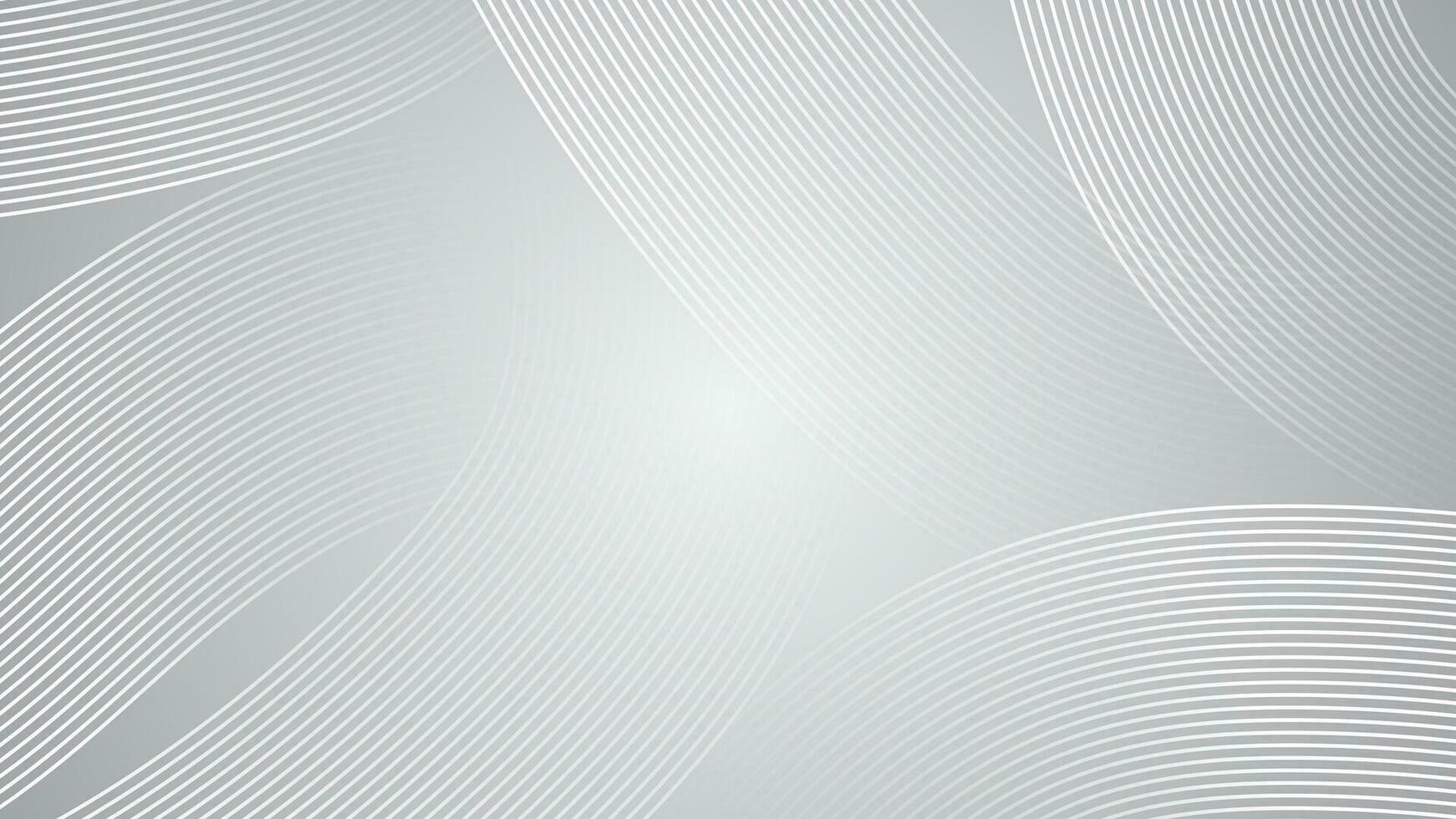 Gray abstract background with patterned white curves. vector