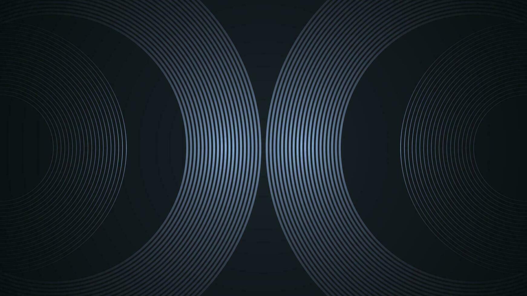 Black simple abstract background with curved style lines as the main element. vector