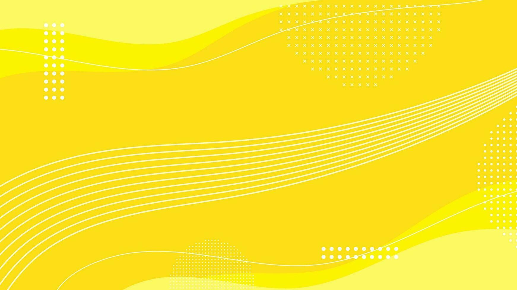 A simple yellow abstract background with fluid and line elements suitable for practical applications. vector