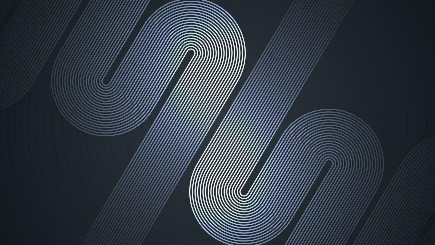 Black simple abstract background with wave style lines as the main element. vector