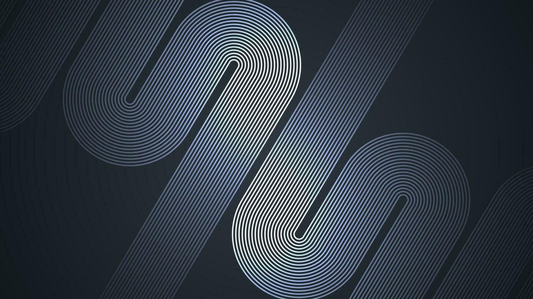 Black simple abstract background with wave style lines as the main element. vector