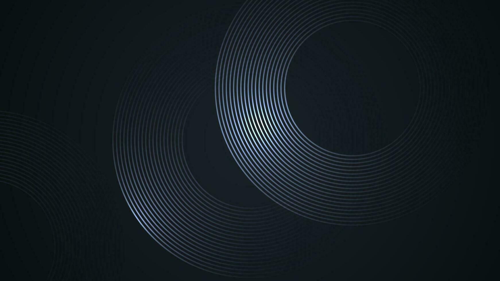 Black simple abstract background with lines in a curved style geometric style as the main element. vector