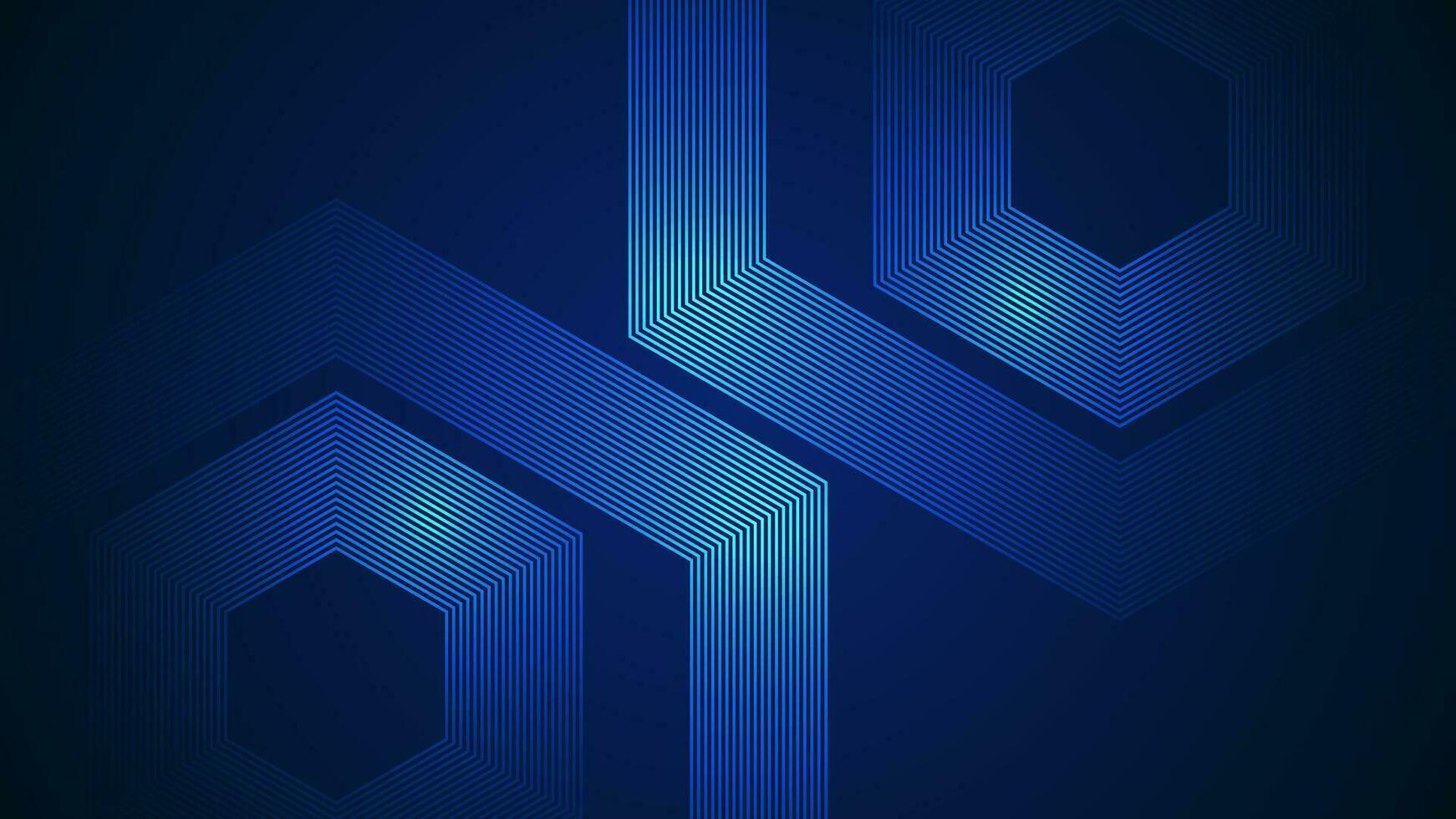 Dark blue simple abstract background with lines in a geometric style as the main element. vector