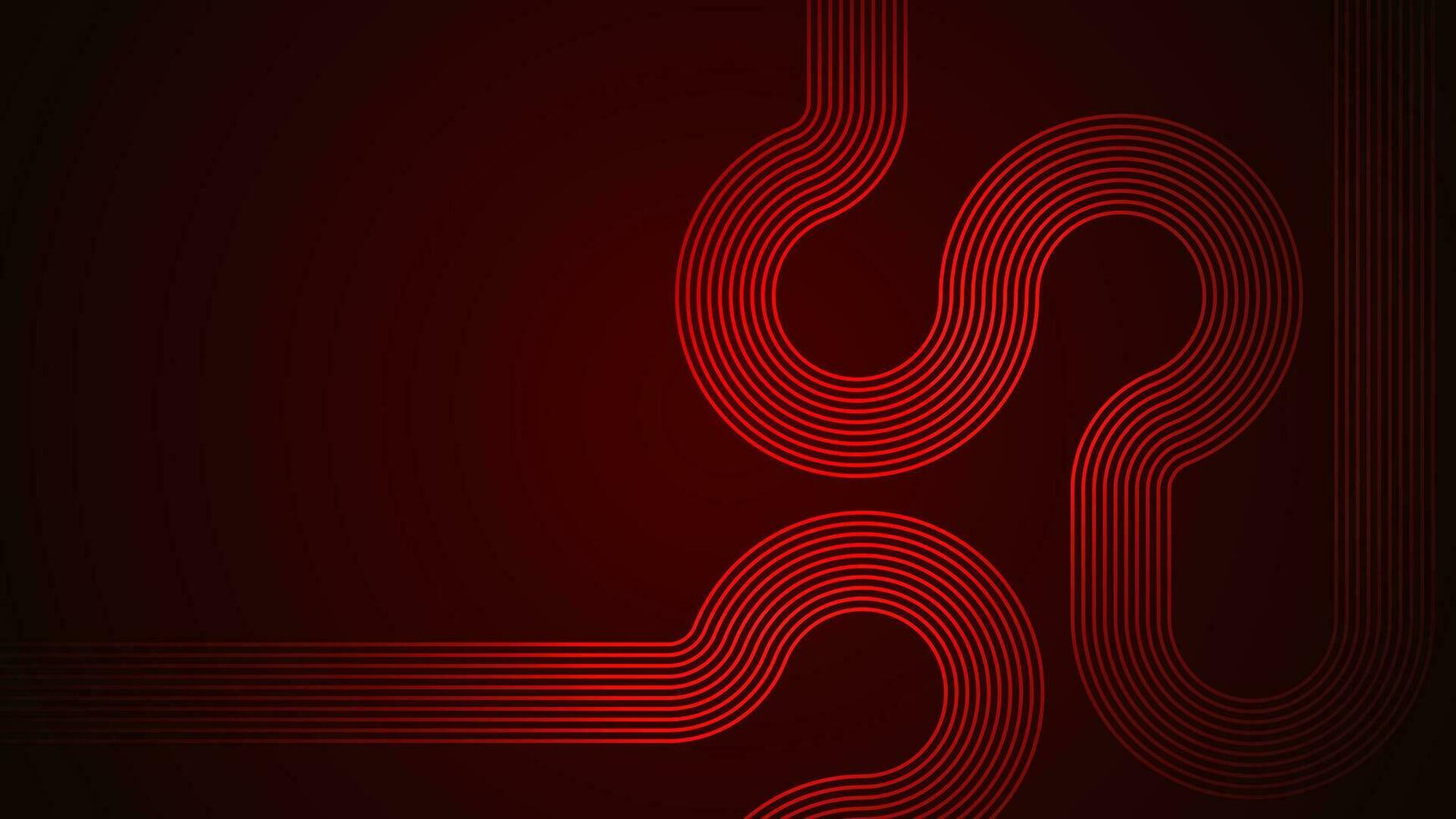 Dark red abstract background with serpentine style lines as the main component. vector