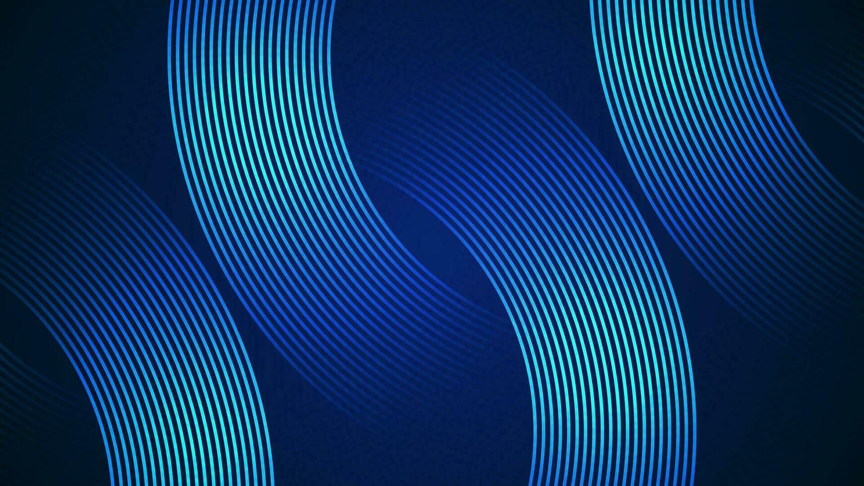 Dark blue simple abstract background with lines in a curved style geometric style as the main element. vector