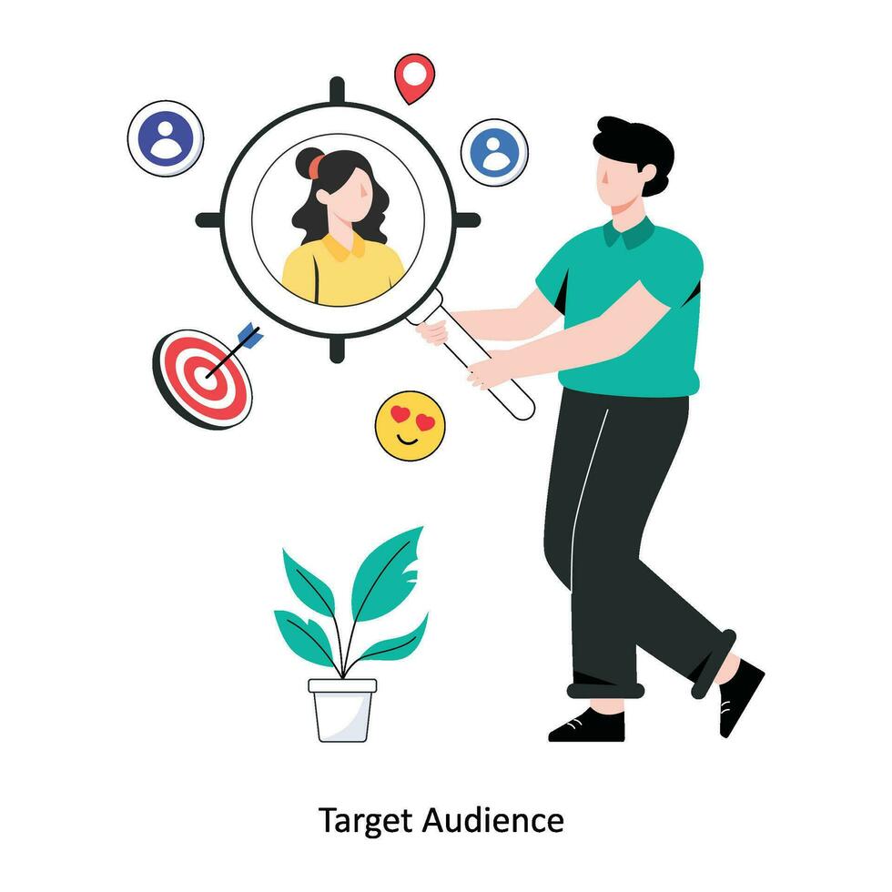 Target Audience  Flat Style Design Vector illustration. Stock illustration