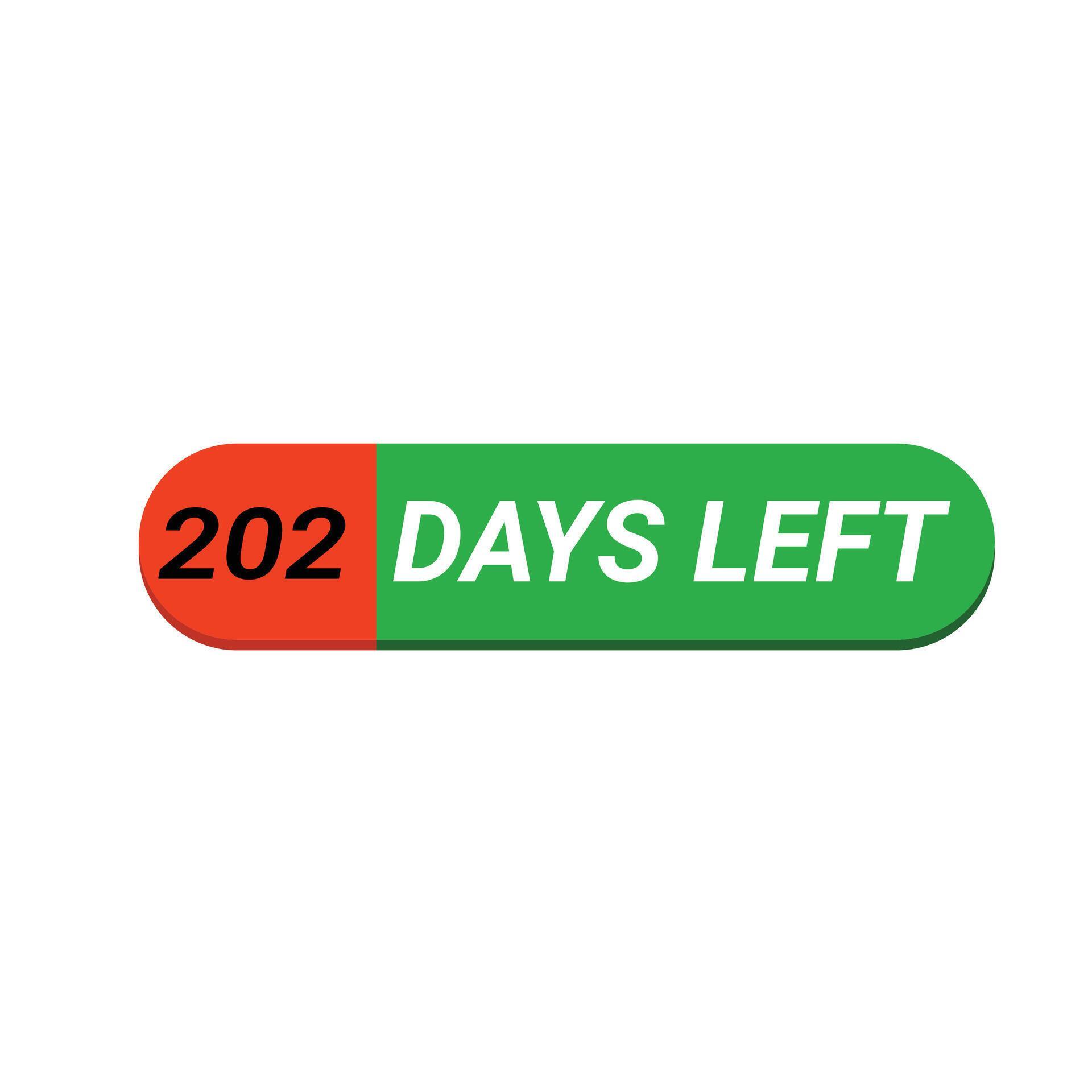 202 day counter design 28114338 Vector Art at Vecteezy