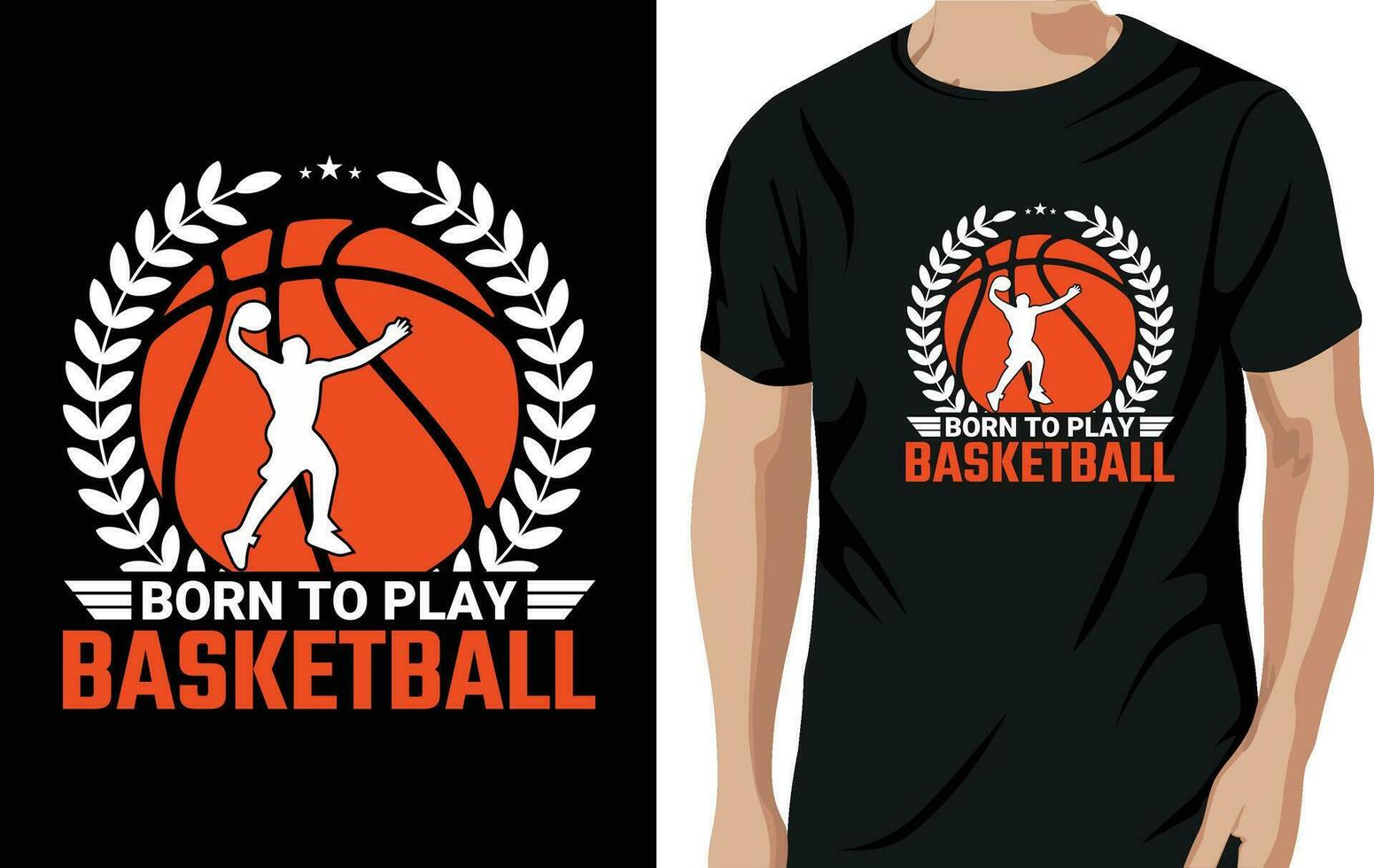 Vector born to play basketball basketball tshirt design vector poster or template