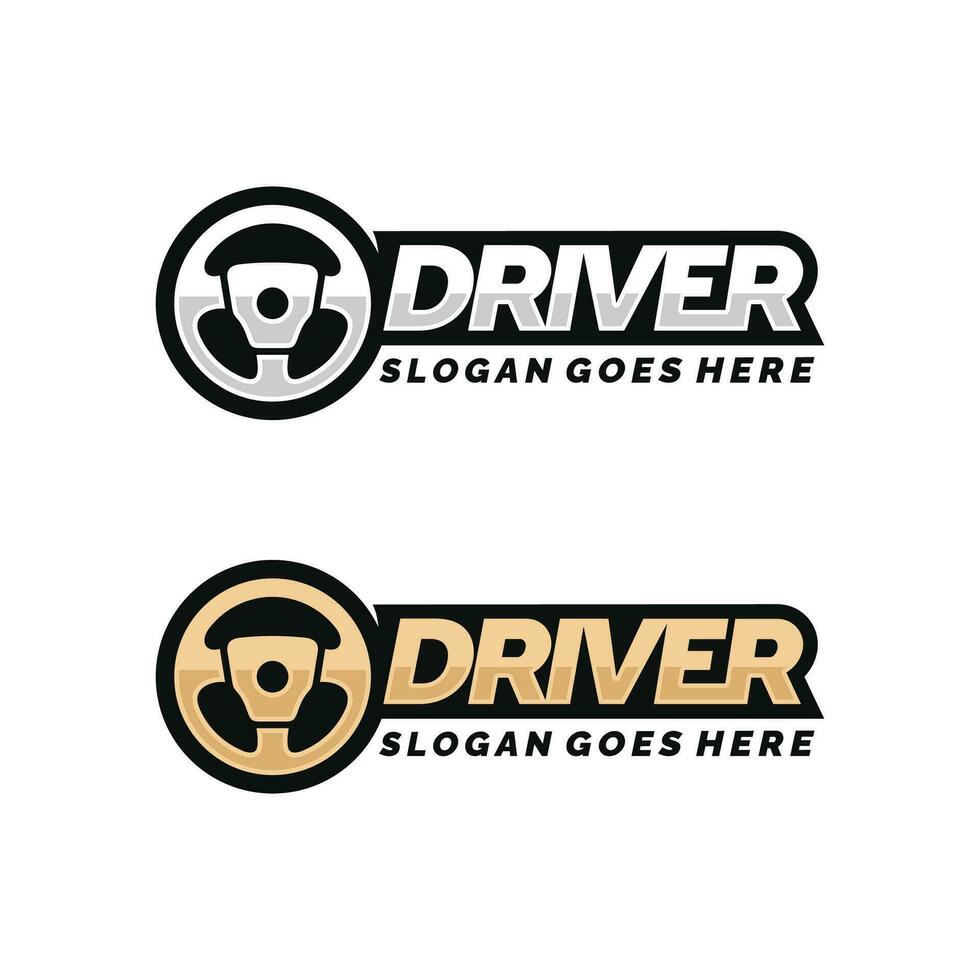 coche conductor logo diseño vector ilustración