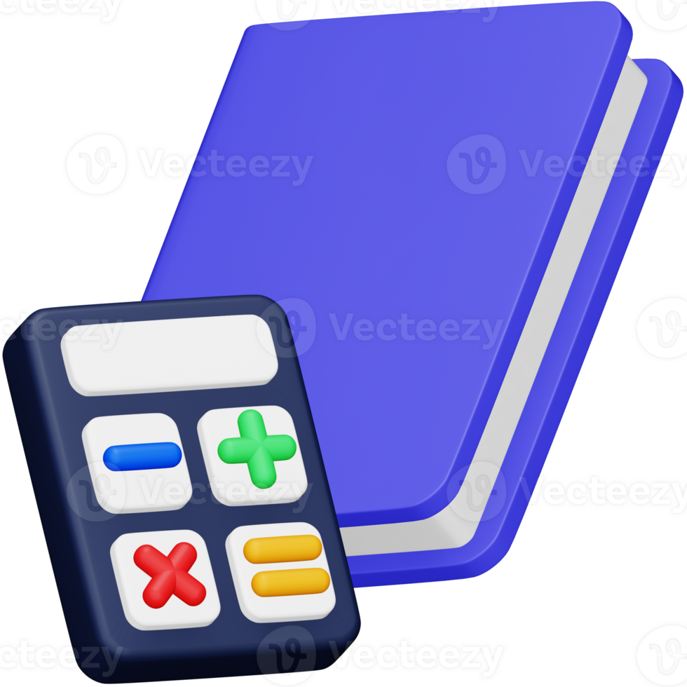 Bookkeeping 3d rendering isometric icon. png