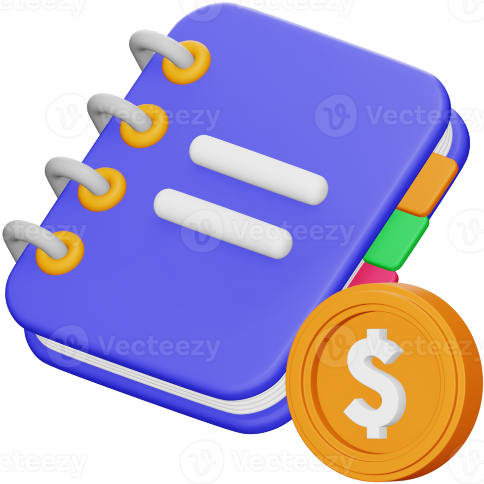Ledger 3d rendering isometric icon. png