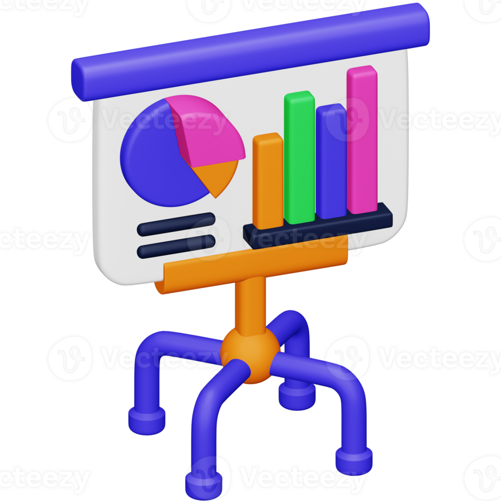 Analysis 3d rendering isometric icon. png