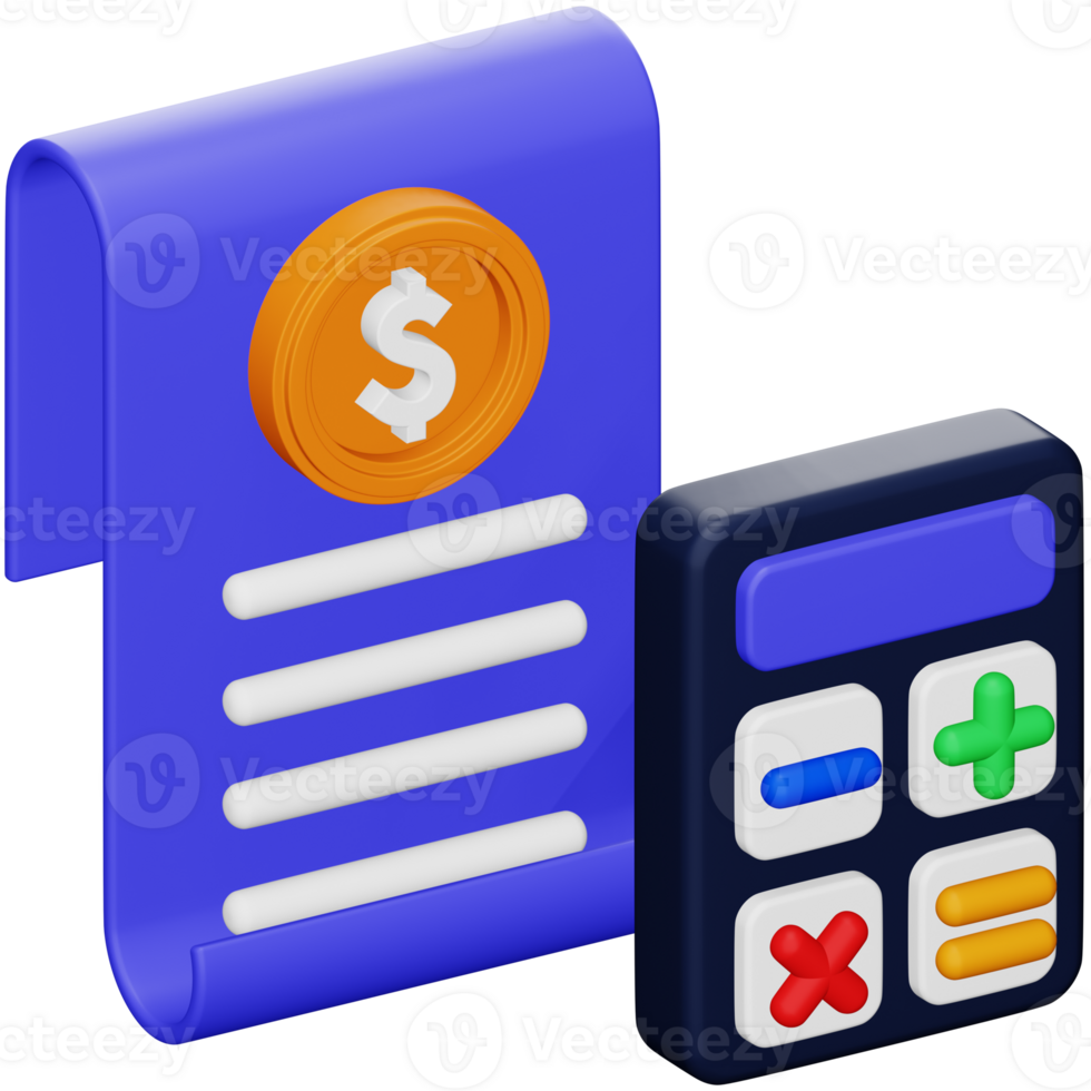 Expenses 3d rendering isometric icon. png