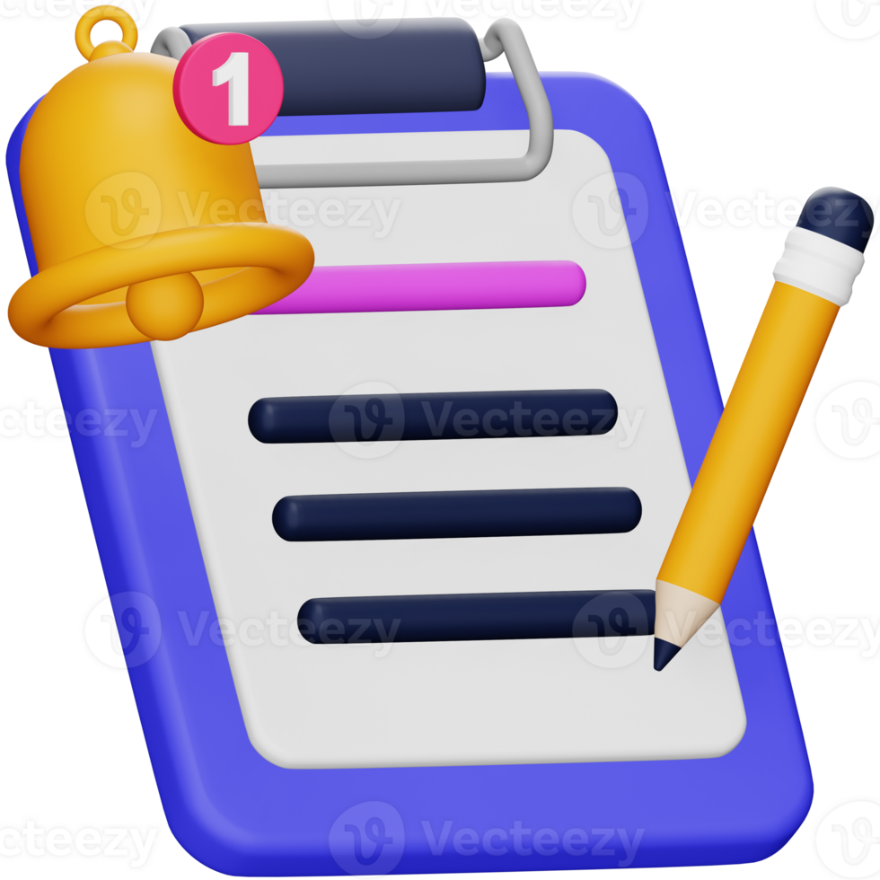 Report reminder 3d rendering isometric icon. png