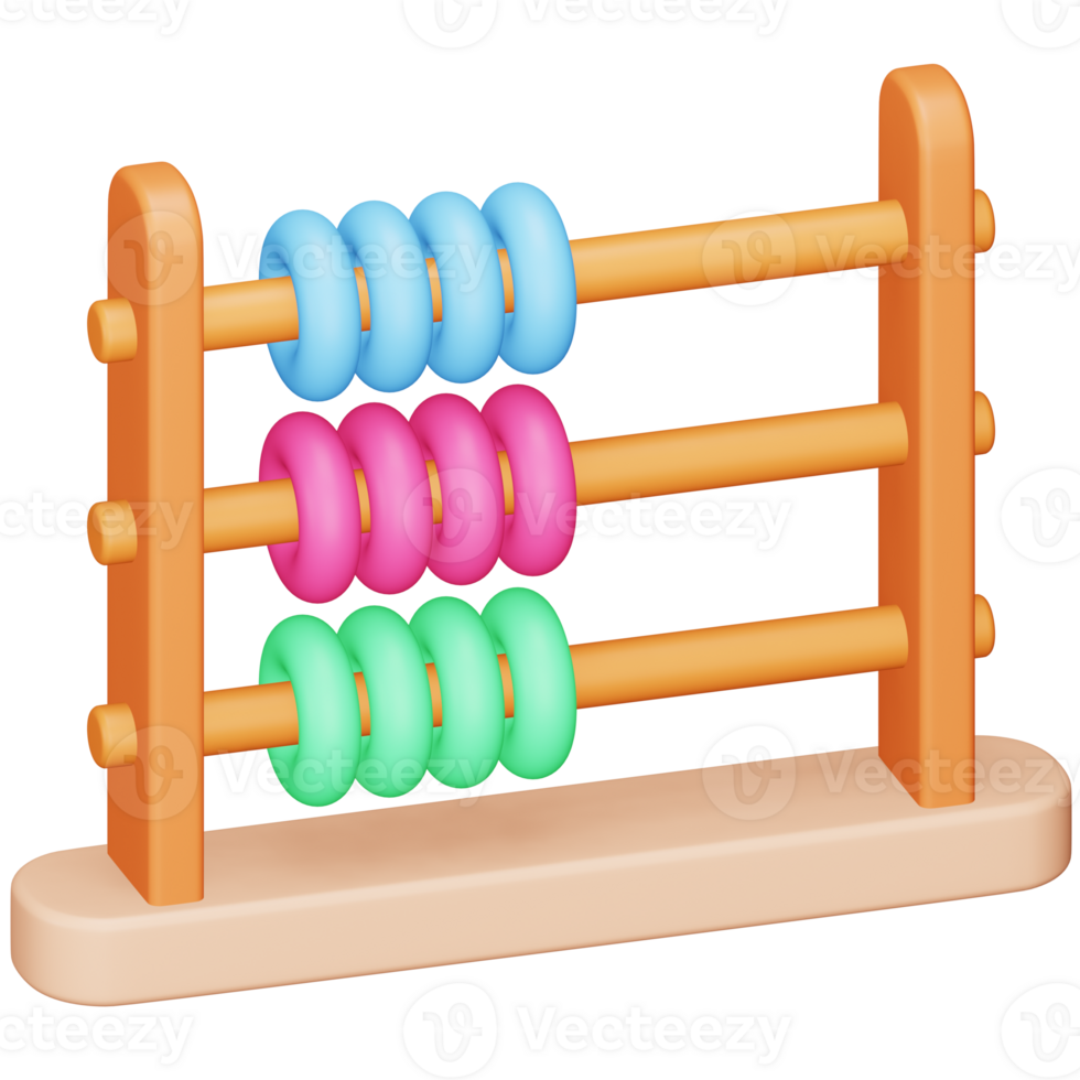 Abacus 3d rendering isometric icon. png