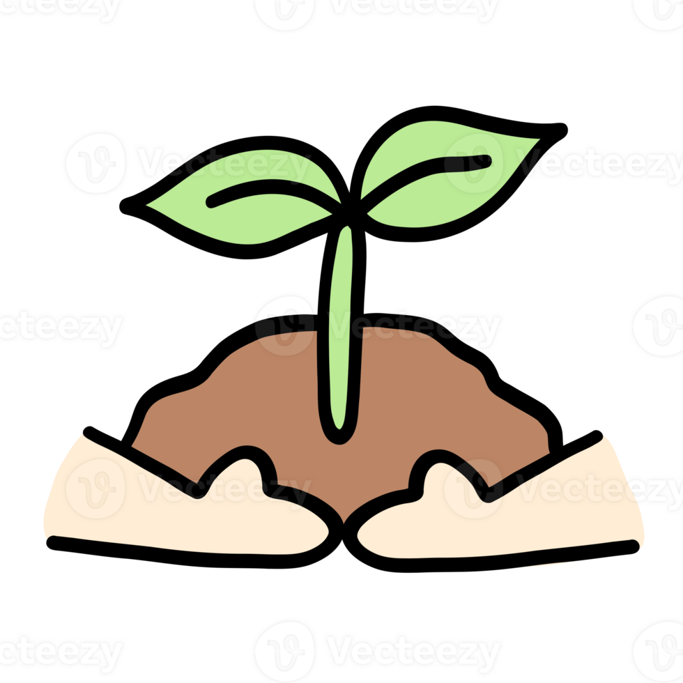 Eco Friendly Hand with Plant, Eco Friendly Planet png