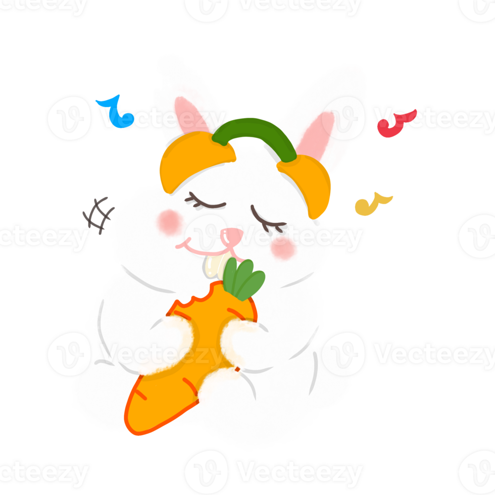 Music white bunny png
