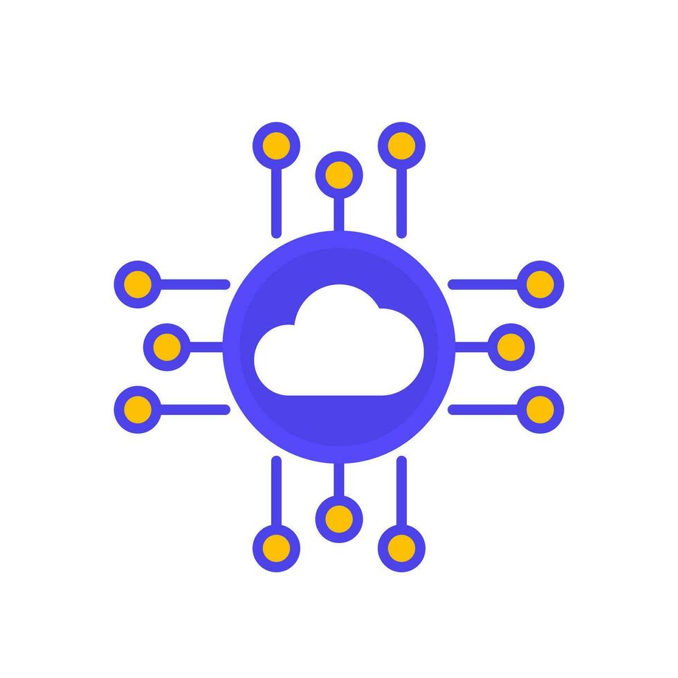 cloud platform icon for web vector