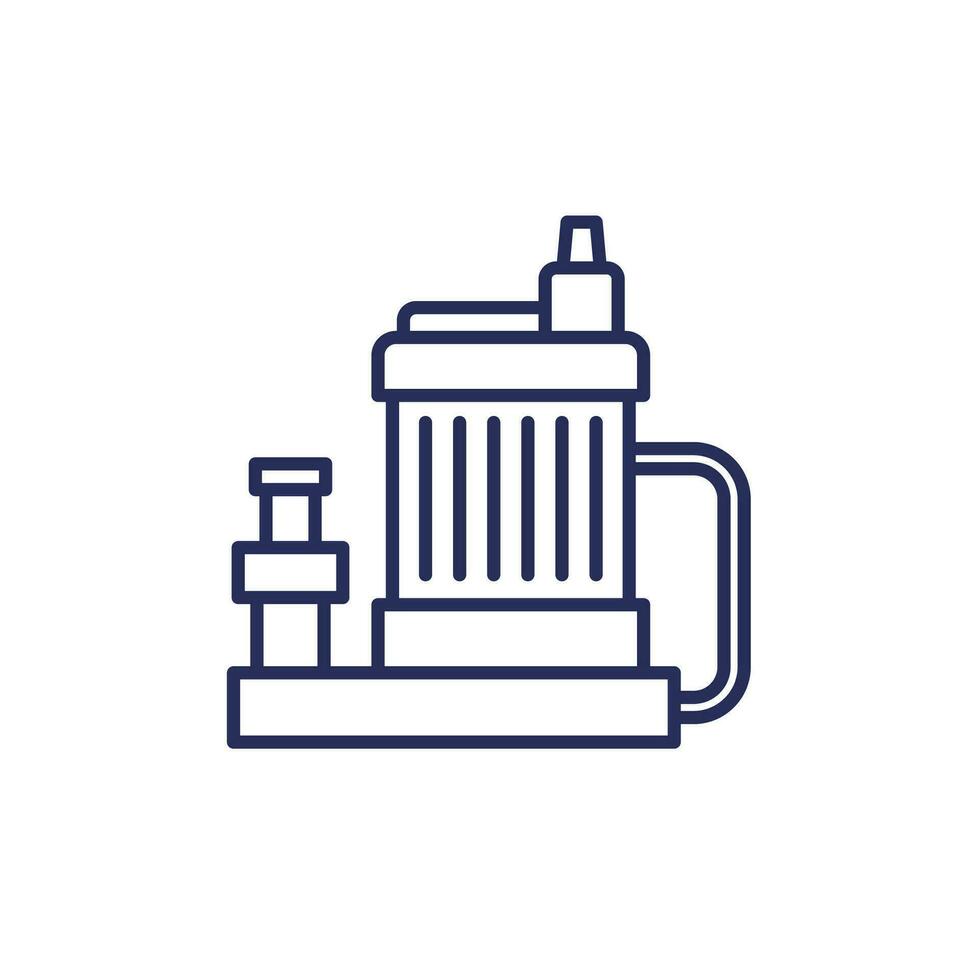 sump pump line icon, vector