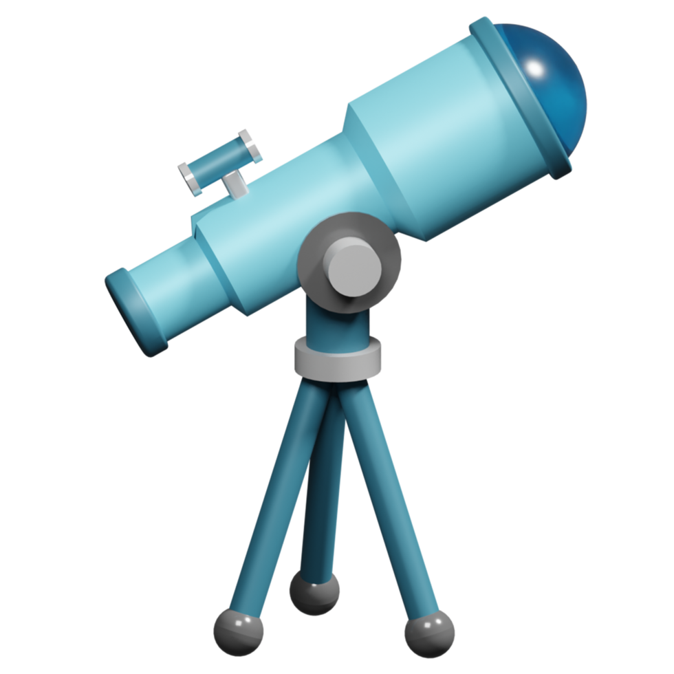 Back to School Preparation Education 3D rendering icon Telescope png