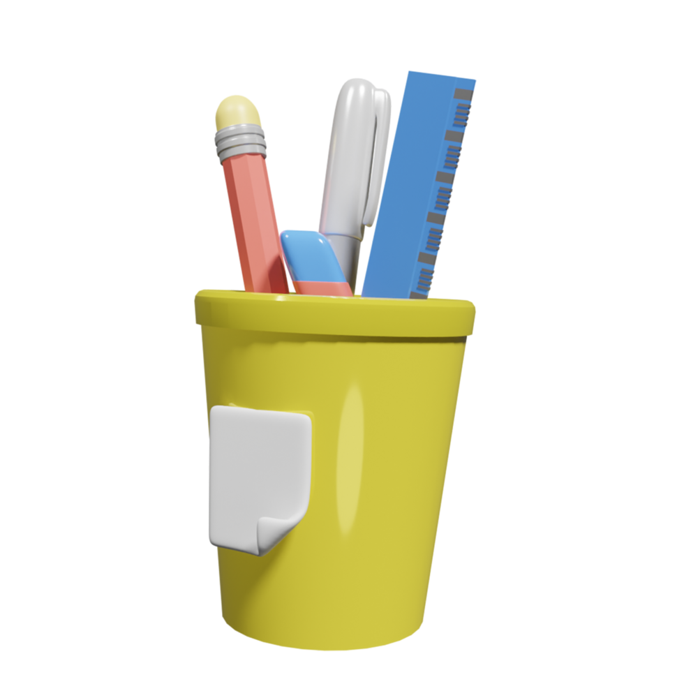 Back to School Preparation Education 3D rendering icon png