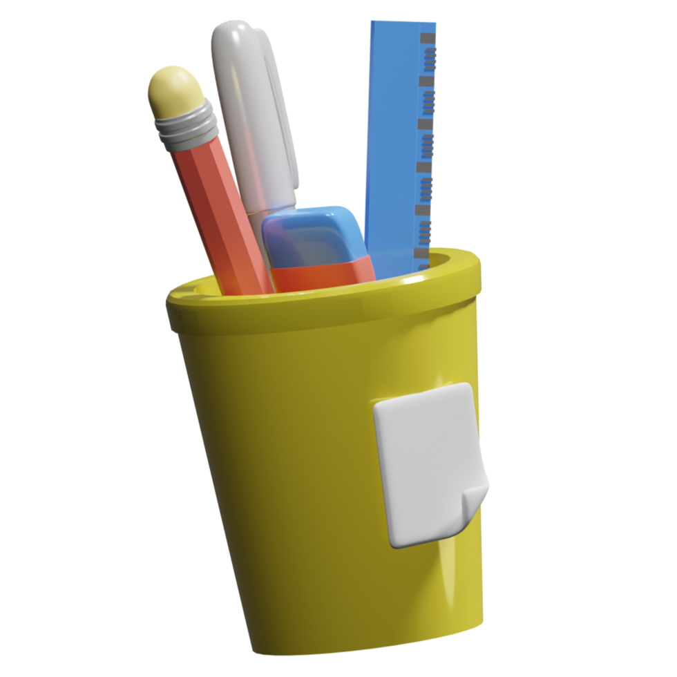 Back to School Preparation Education 3D rendering icon png