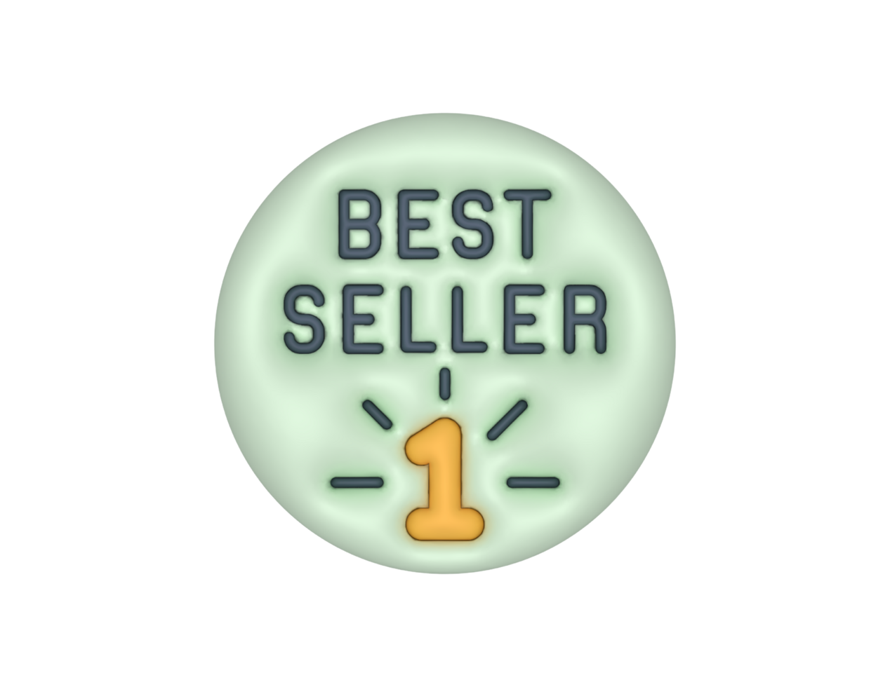 3d Best Seller Product Sticker Circle Label png