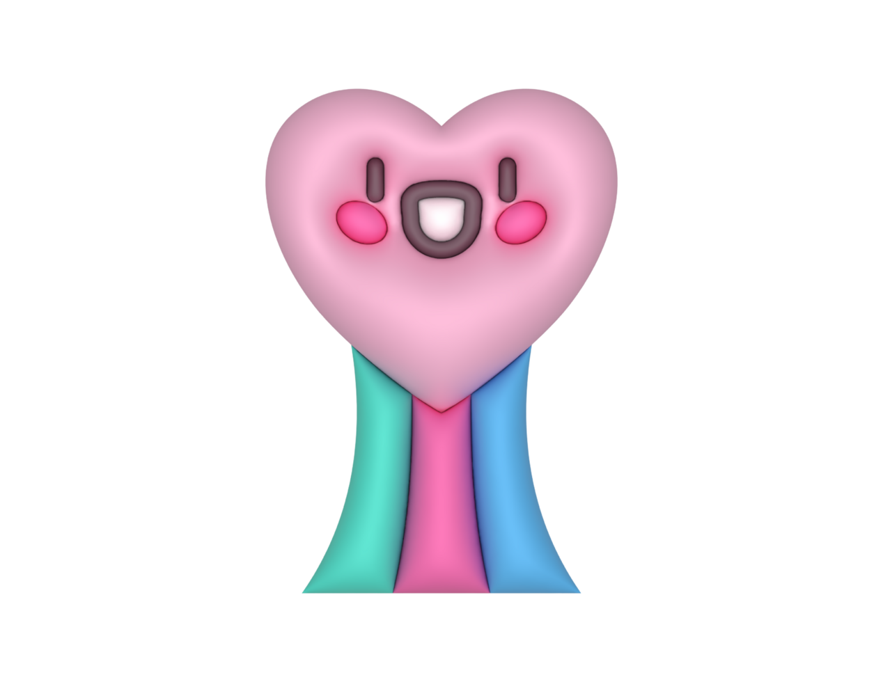 3d Pink Cute Heart Emoji Or Shooting Star Emoji png