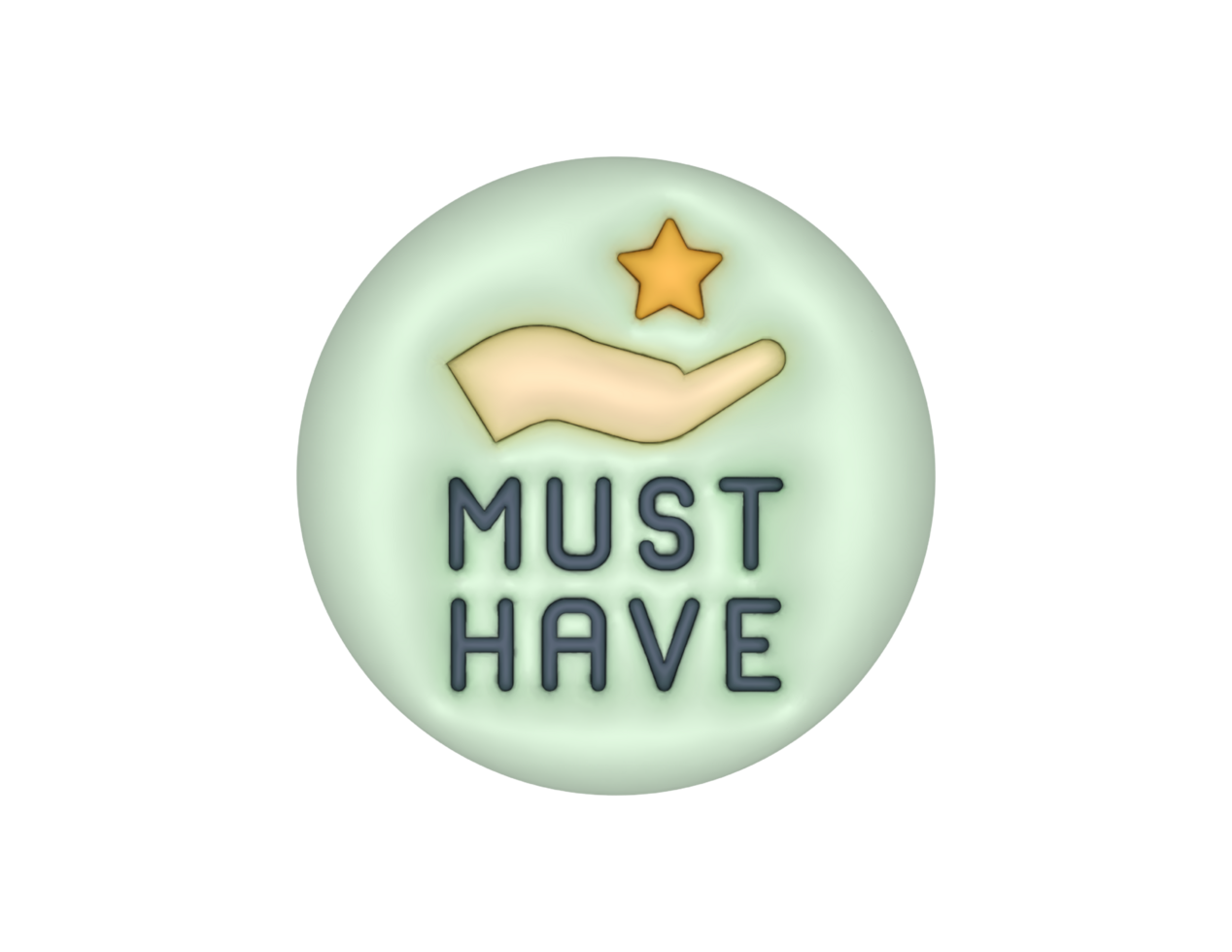 3d Must Have Product Sticker Circle Label png