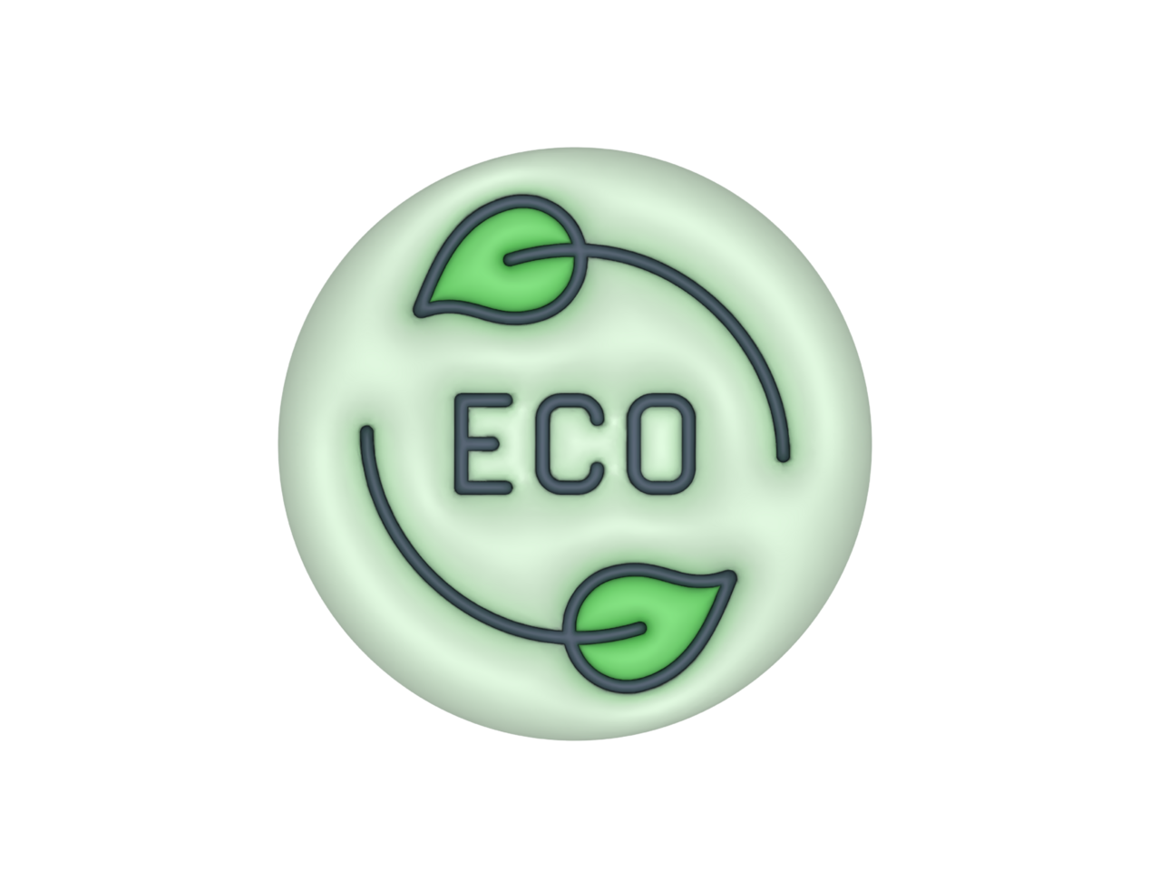 3d Eco Friendly Product Label Circle Sticker png
