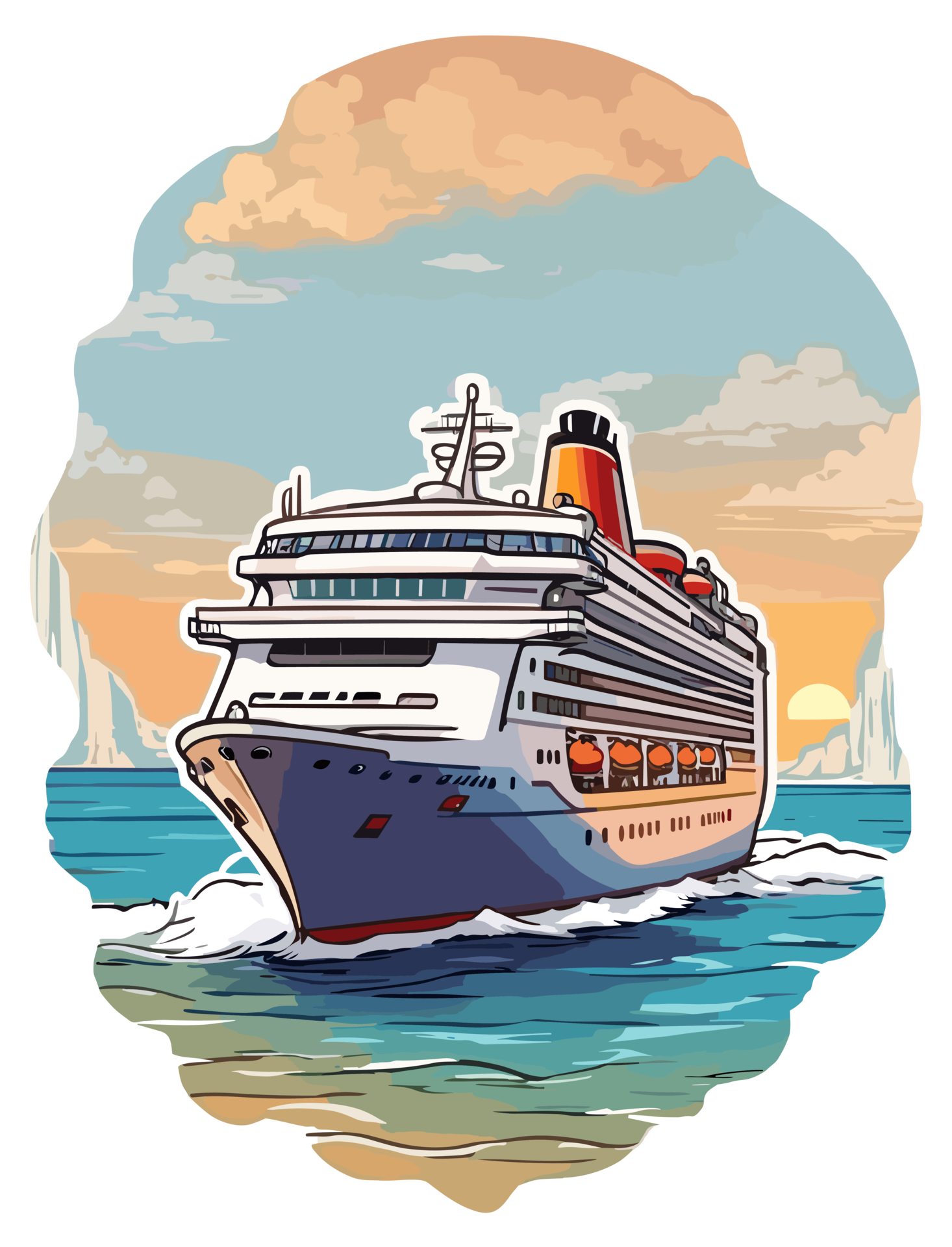 Embark on a Journey of a Lifetime Exploring the Beauty of Cruise Ships AI Generative 28115476 PNG