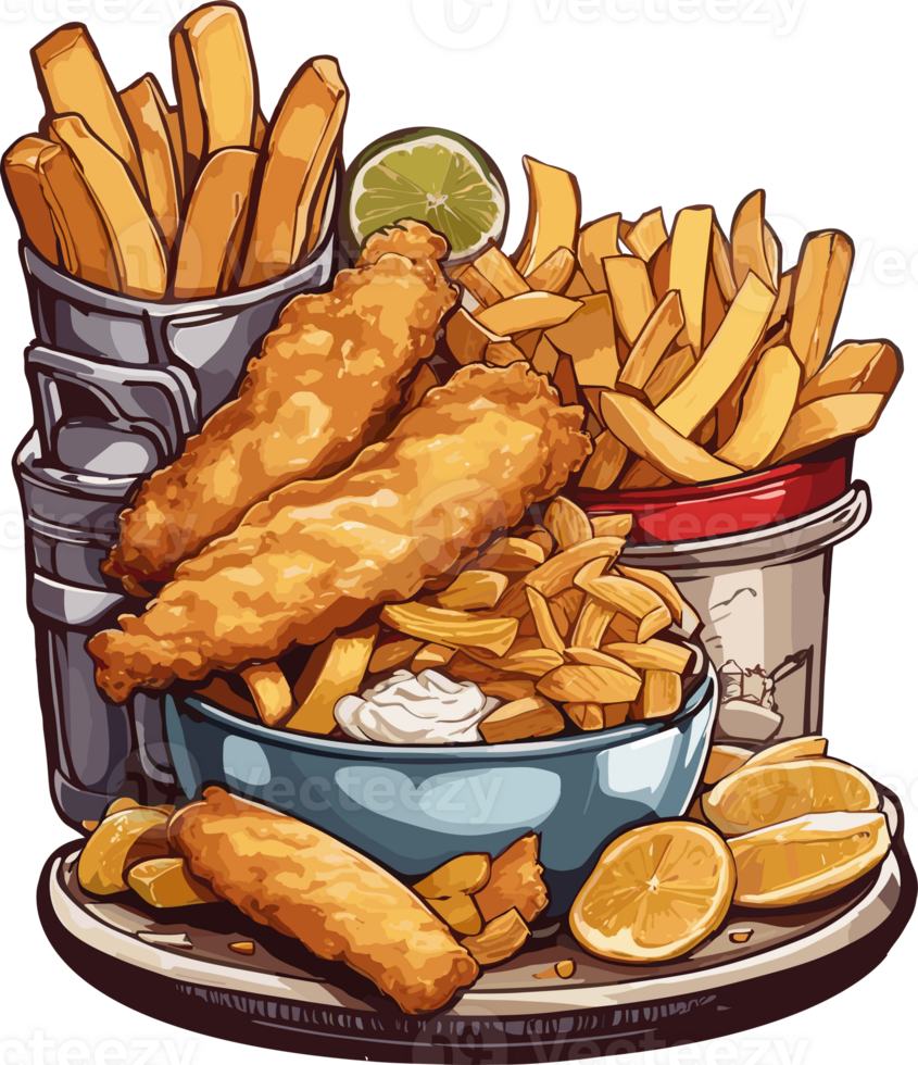 smaker av de hav highlighting de läckra fisk och pommes frites ai generativ png