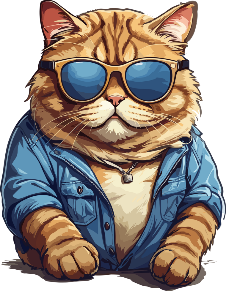 Paws of Plumpness Presenting the Captivating Chubby Cat AI Generative png