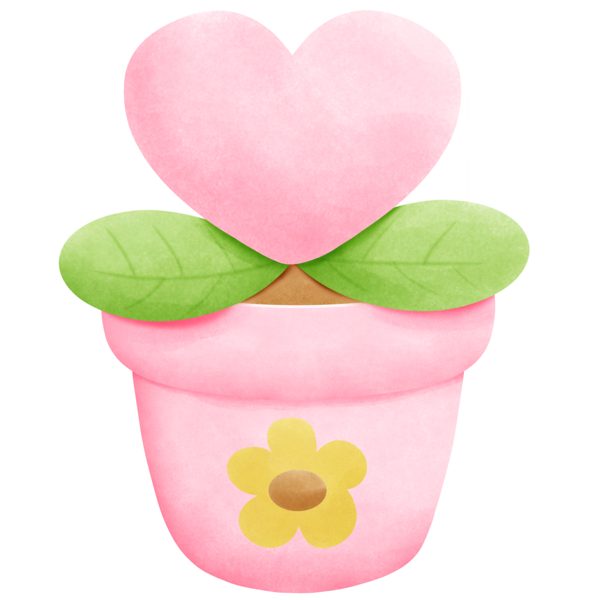Pink flower heart 28115507 PNG