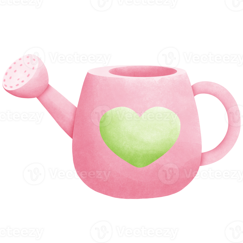 Pink watering pot png