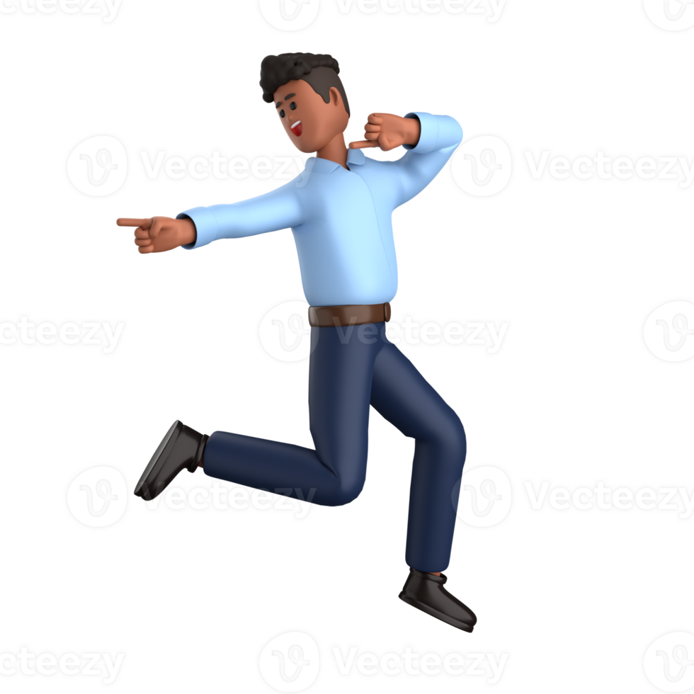 3d businessman executive pose isolated on transparent background, 3d rendering png