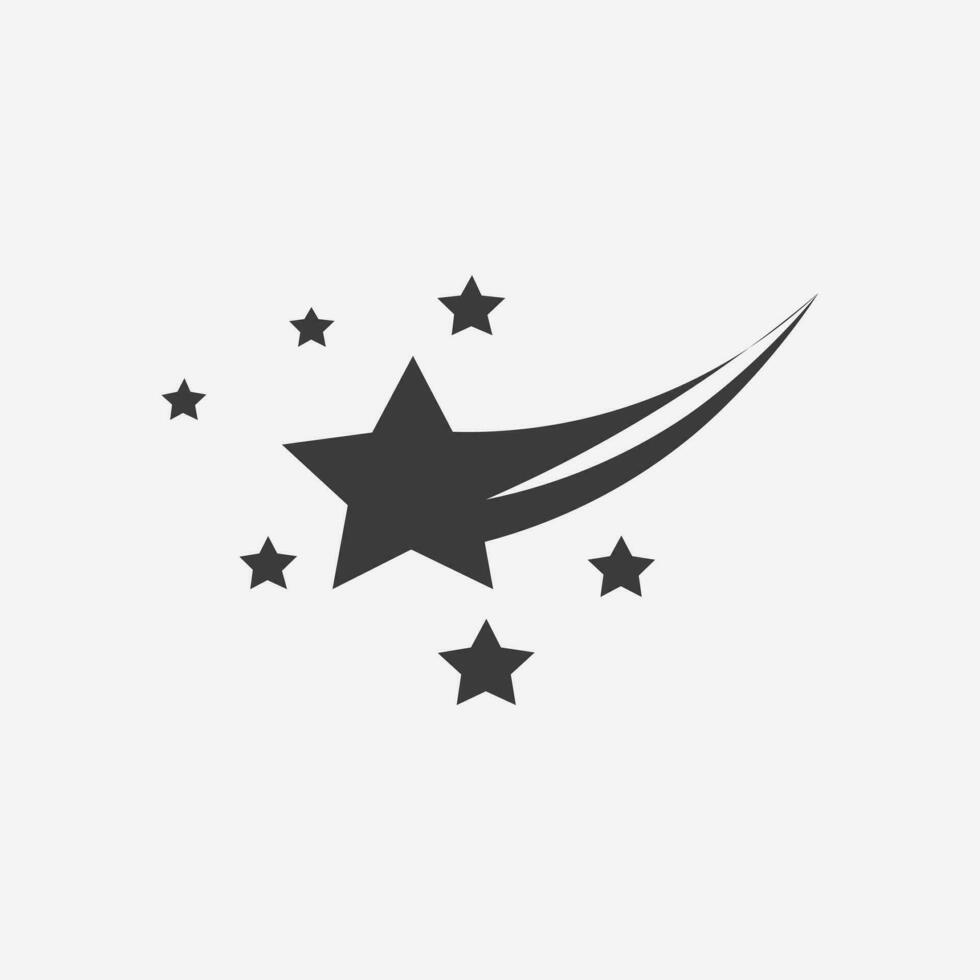 Falling star icon vector. Shooting star icon. Comet symbol vector