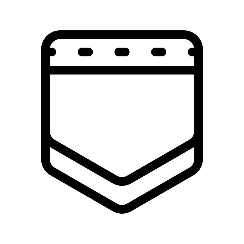 Pockets Icon Vector Symbol Design Illustration