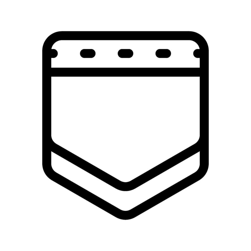 Pockets Icon Vector Symbol Design Illustration