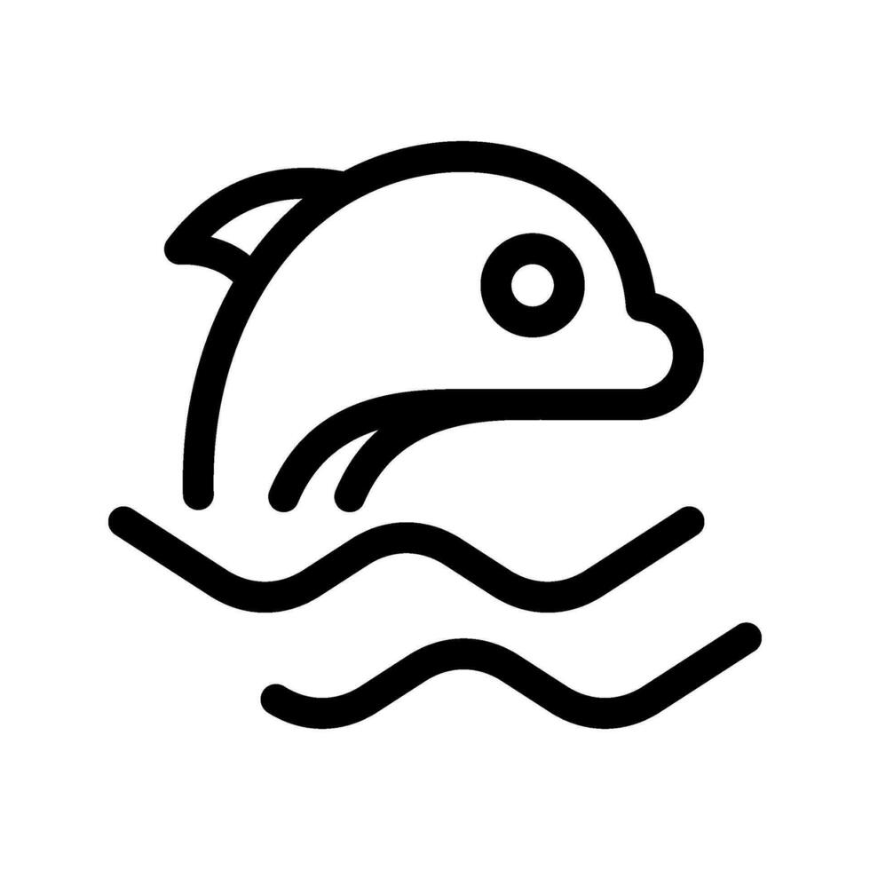 Dolphin Icon Vector Symbol Design Illustration