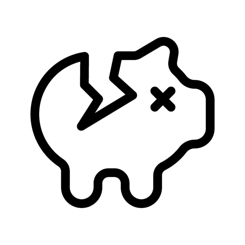 cerdito banco icono vector símbolo diseño ilustración