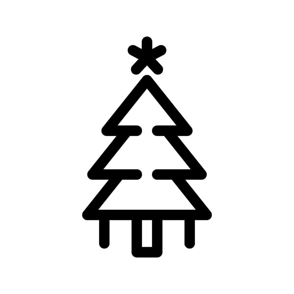 Christmas Tree Icon Vector Symbol Design Illustration