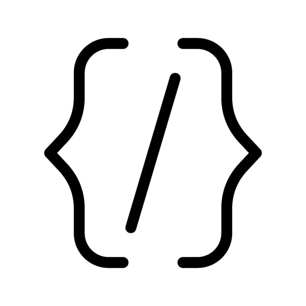 Brackets Icon Vector Symbol Design Illustration
