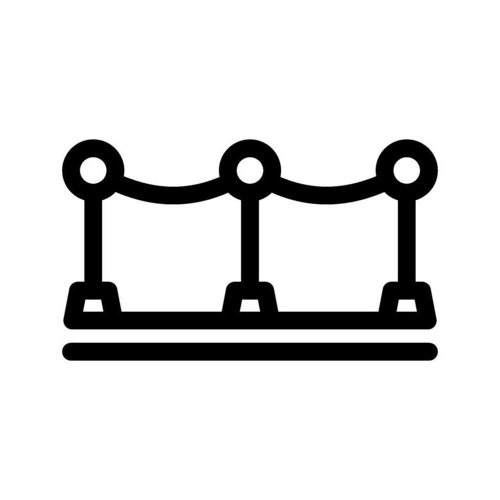 Barrier Rope Icon Vector Symbol Design Illustration