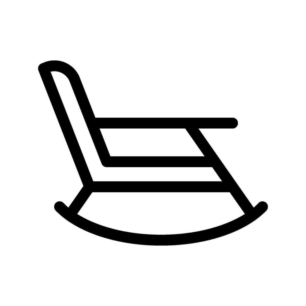 Rocking Chair Icon Vector Symbol Design Illustration