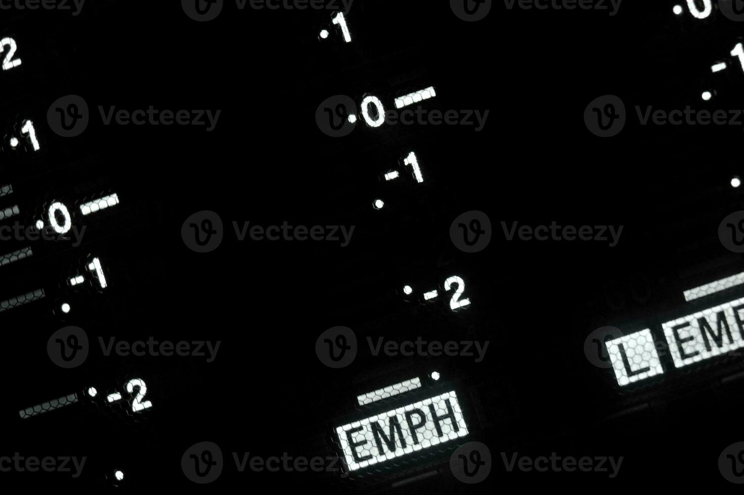 Macro shot-display of the broadcast video player, equalizer photo