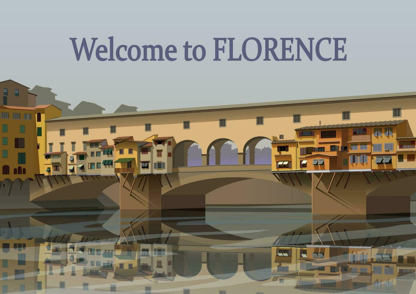 Air tours to Italy, tours to Florence. Vector. vector