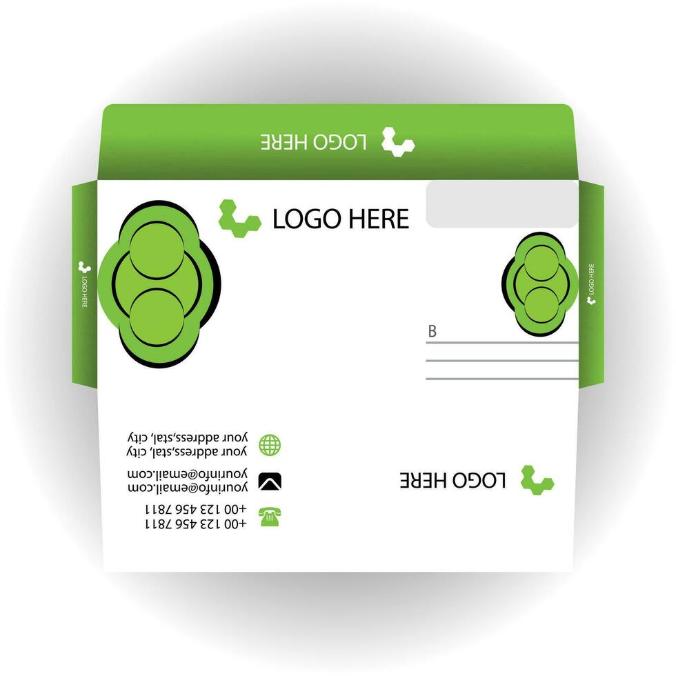 Vector corporate envelope design template.