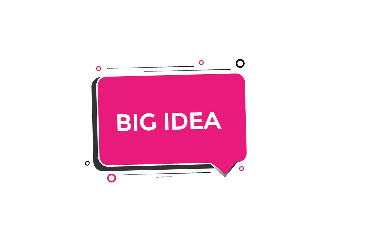 new big idea modern, website, click button, level, sign, speech, bubble  banner, vector