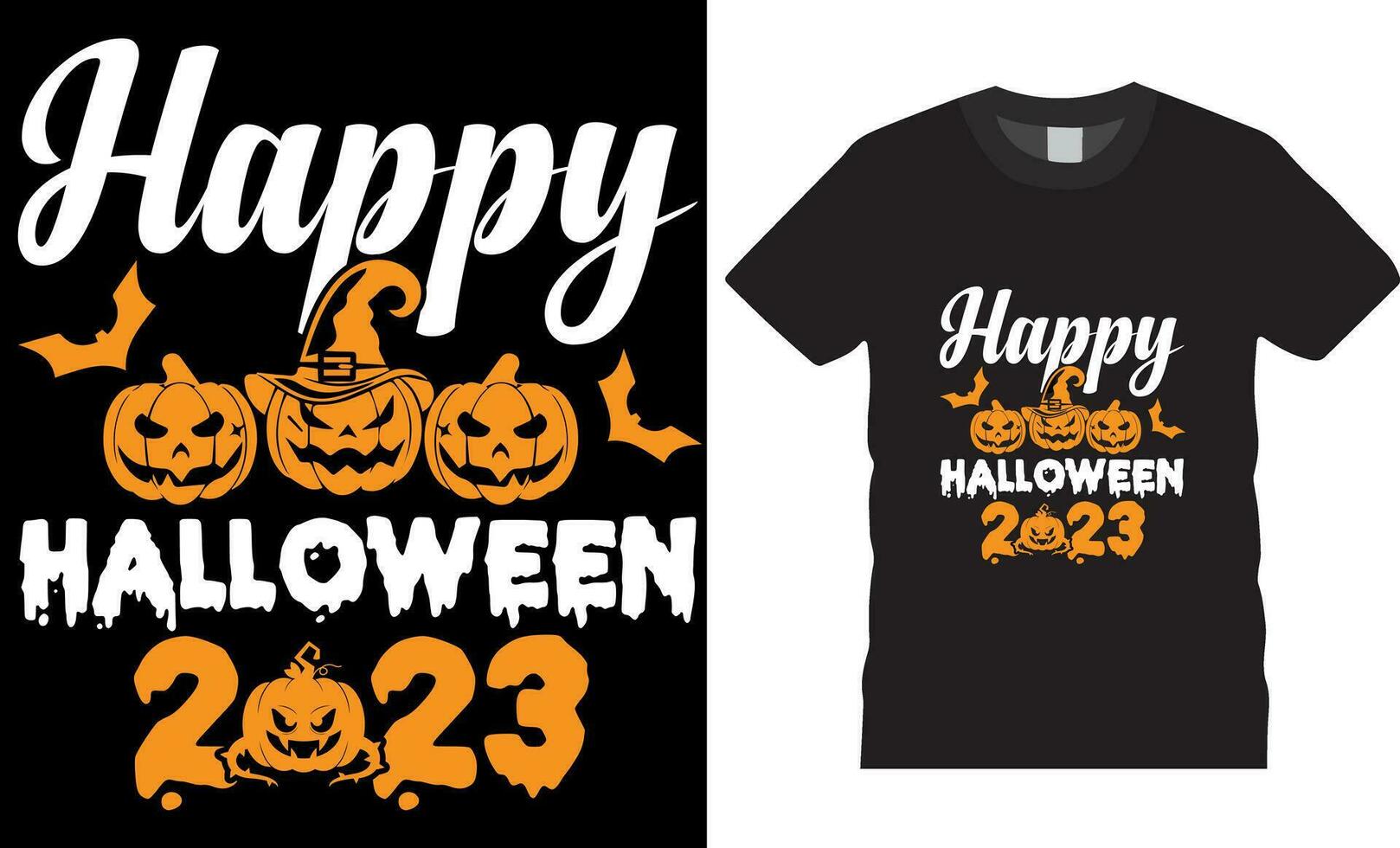 Premium Vector, happy Halloween 2023 T-Shirt Design vector template